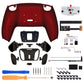 eXtremeRate Black Real Metal Buttons (RMB) Version RISE4 Remap Kit for PS5 Controller BDM-010/020 - Scarlet Red eXtremeRate