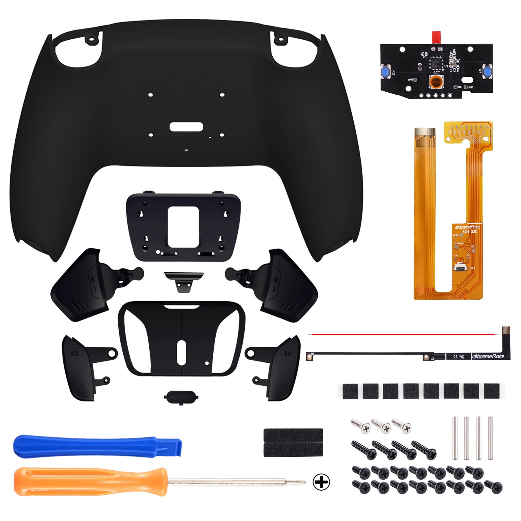 eXtremeRate Black Remappable RISE4 Remap Kit for PS5 Controller 