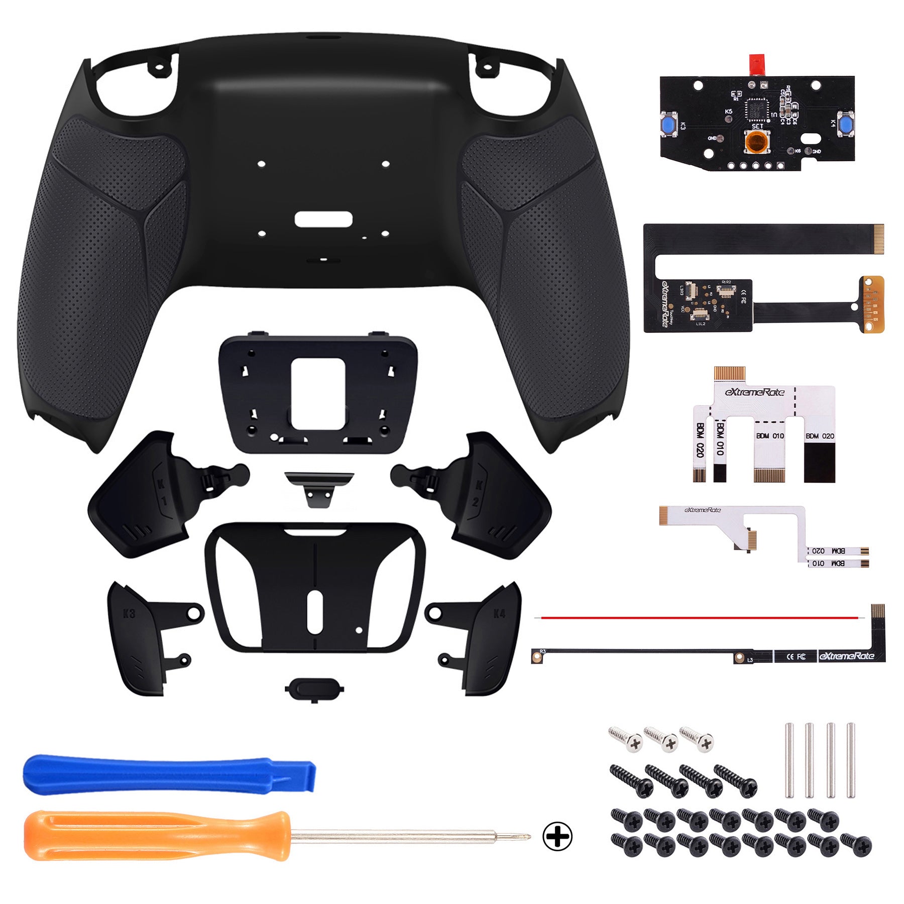 eXtremeRate Remappable RISE 4.0 Remap Kit for PS5 Controller BDM-010/020 - Rubberized Black eXtremeRate