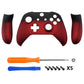 eXtremeRate Replacement Front Housing Shell with Side Rails Panel for Xbox One X & S Controller (Model 1708) - Shadow Red eXtremeRate
