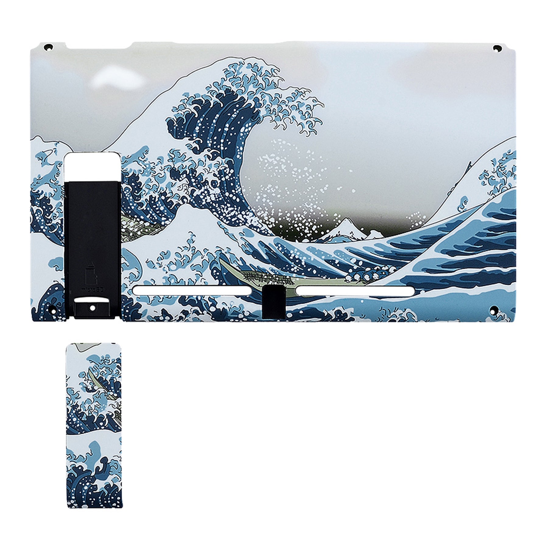 eXtremeRate Soft Touch Grip The Great Wave Console Back Plate DIY ...