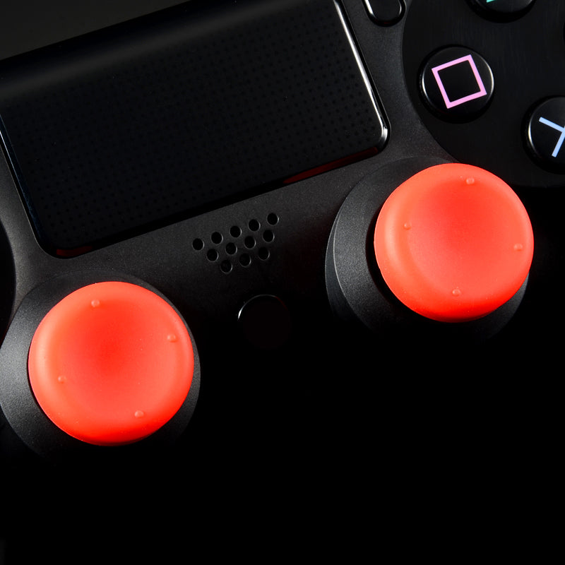 8 Red Silicone Rubber Precision Platporm Raised Analog Sticks Thumb Grips for ps4 Slim ps4 Pro Thumbsticks -ZXBJ1224 eXtremeRate