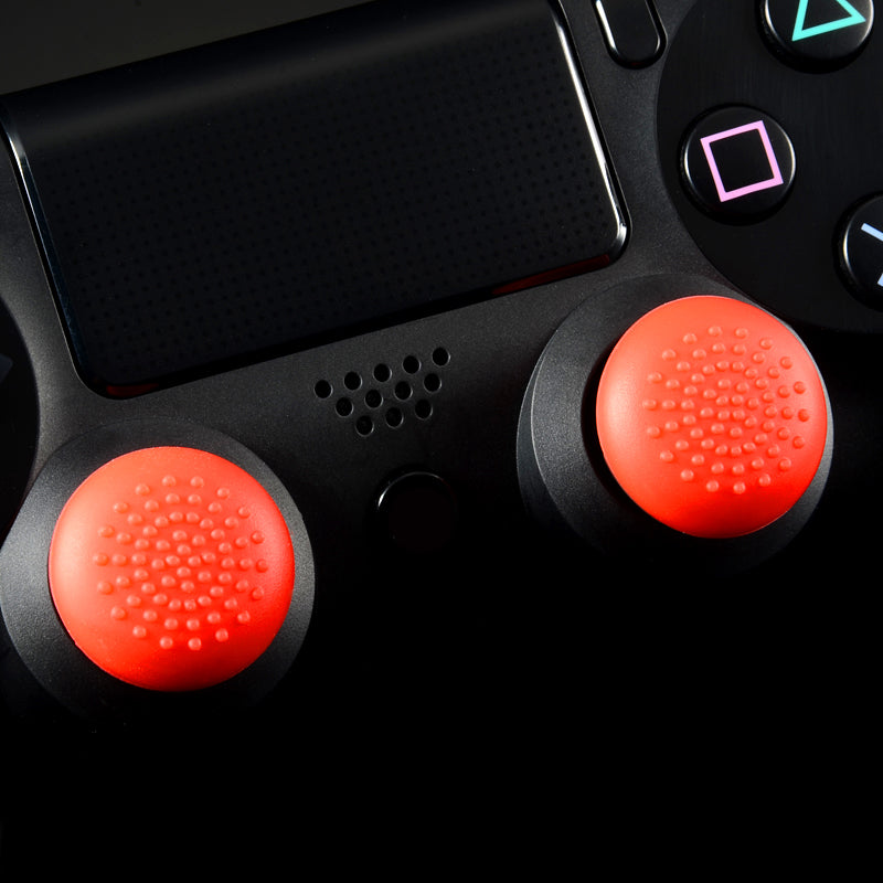 8 Red Silicone Rubber Precision Platporm Raised Analog Sticks Thumb Grips for ps4 Slim ps4 Pro Thumbsticks -ZXBJ1224 eXtremeRate
