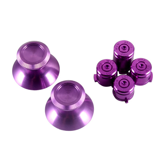 eXtremeRate Retail Metal Alumium Alloy Thumbsticks Bullet ABXY Mod Buttons for Xbox One Standard & Xbox One Elite & Xbox One S/X Controller - Purple - ZXOJ0308