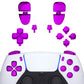 eXtremeRate Retail Replacement D-pad R1 L1 R2 L2 Triggers Share Options Face Buttons, Chrome Purple Full Set Buttons Compatible with ps5 Controller BDM-030 - JPF2005G3