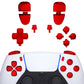 eXtremeRate Retail Replacement D-pad R1 L1 R2 L2 Triggers Share Options Face Buttons, Chrome Red Full Set Buttons Compatible with ps5 Controller BDM-030 - JPF2003G3