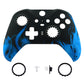 Blue Flame Patterned Faceplate Cover, Soft Touch Front Housing Shell Case Replacement Kit for Xbox One Elite Series 2 Controller (Model 1797 and Core Model 1797) - Thumbstick Accent Rings Included - ELT105 eXtremeRate