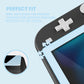 eXtremeRate 2 Pack Anti-Scratch Transparent HD Tempered Glass Screen Protector for Nintendo Switch Lite - Sky Blue Border