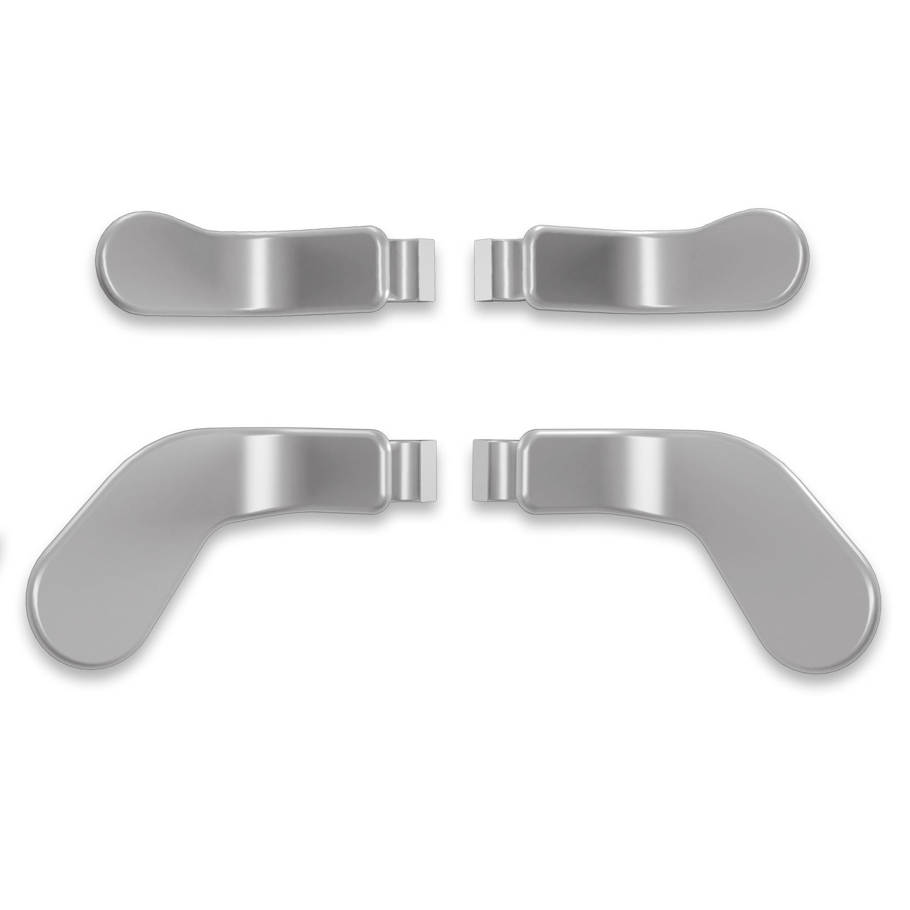 eXtremeRate 4 pcs Replacement Metalic Stainless Steel Paddles for Xbox One Elite & Xbox Elite Series 2 & Elite 2 Core Controller - Silver eXtremeRate
