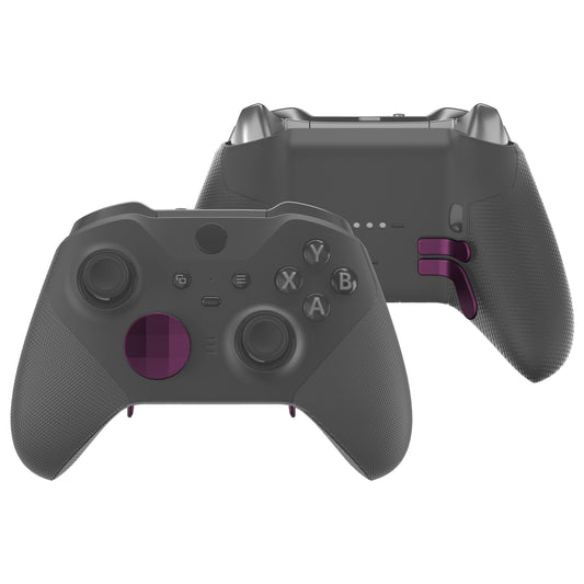 eXtremeRate 6 in 1 Replacement Metallic Magnetic Stainless Steel Back Paddles and D-Pads Kits for Xbox One Elite & Xbox Elite Series 2 & Elite 2 Core Controller - Grape eXtremeRate