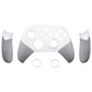eXtremeRate ASR Version Performance Rubberized Side Rails Front Housing Shells with Accent Rings for Xbox Series X & S Controller - Rubberized White & Gray eXtremeRate