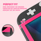 eXtremeRate 2 Pack Anti-Scratch Transparent HD Tempered Glass Screen Protector for Nintendo Switch Lite - Bright Pink