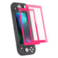 eXtremeRate 2 Pack Anti-Scratch Transparent HD Tempered Glass Screen Protector for Nintendo Switch Lite - Bright Pink