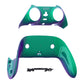 eXtremeRate Replacement Top Bottom Decorative Trim Shell Compatible with PS5 Edge Controller - Chameleon Green Purple