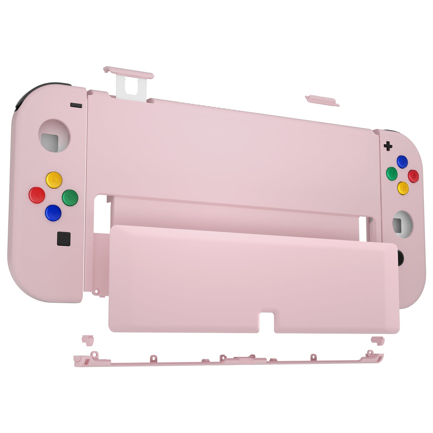 eXtremeRate Custom Replacement Full Set Shell with Buttons for Nintendo Switch OLED - Cherry Blossoms Pink