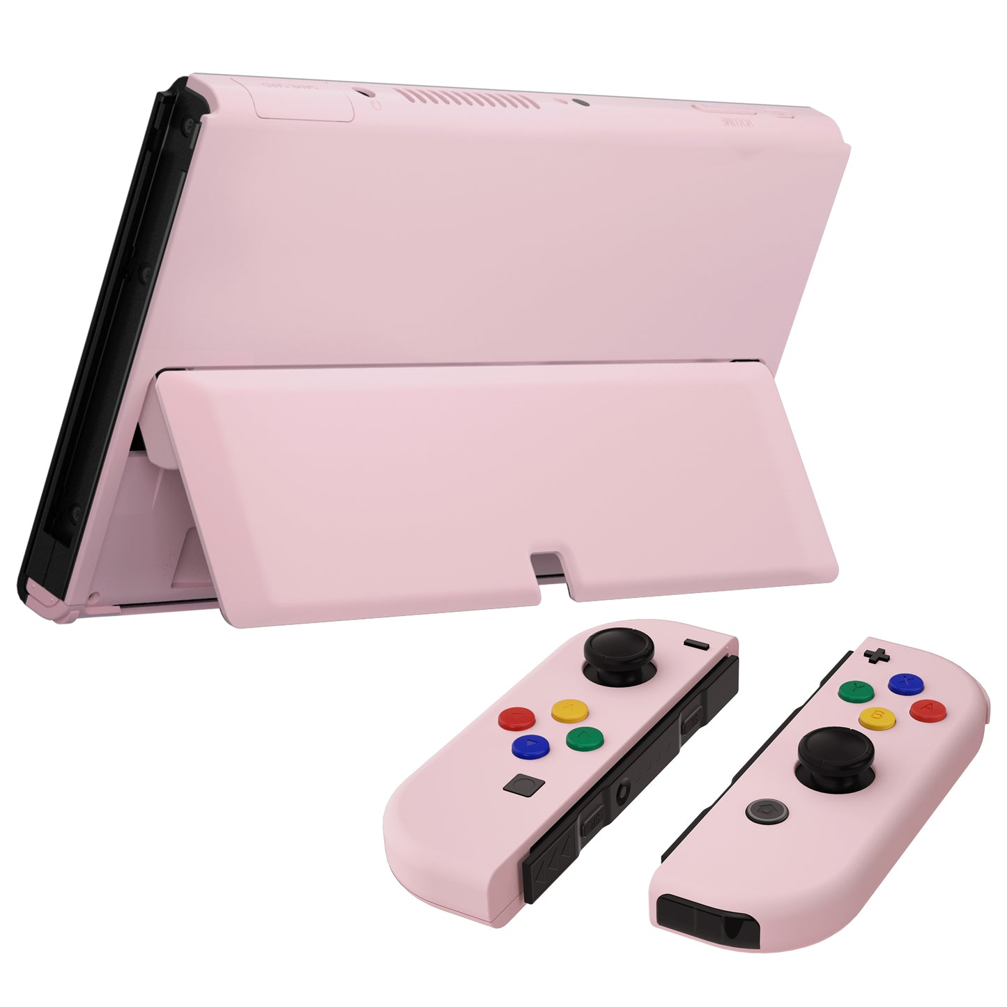 eXtremeRate Custom Replacement Full Set Shell with Buttons for Nintendo Switch OLED - Cherry Blossoms Pink