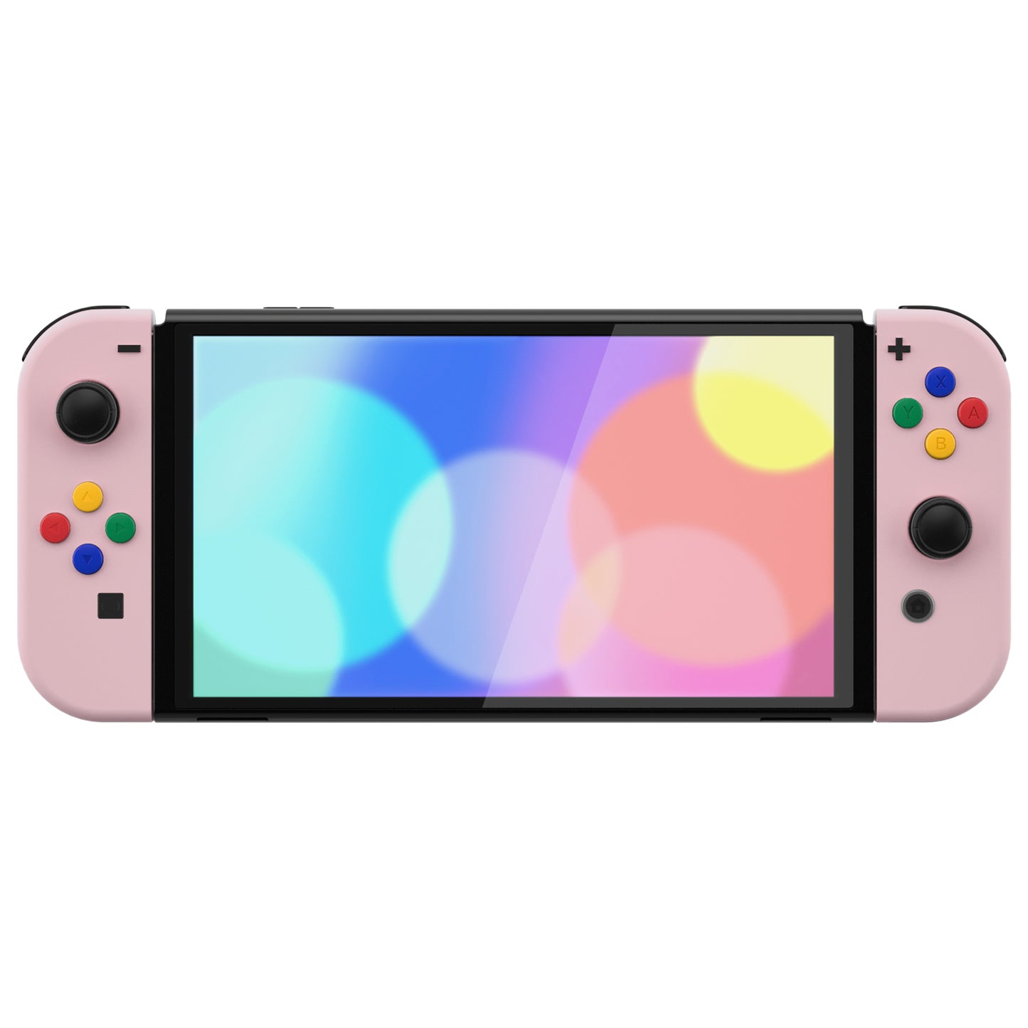 eXtremeRate Custom Replacement Full Set Shell with Buttons for Nintendo Switch OLED - Cherry Blossoms Pink