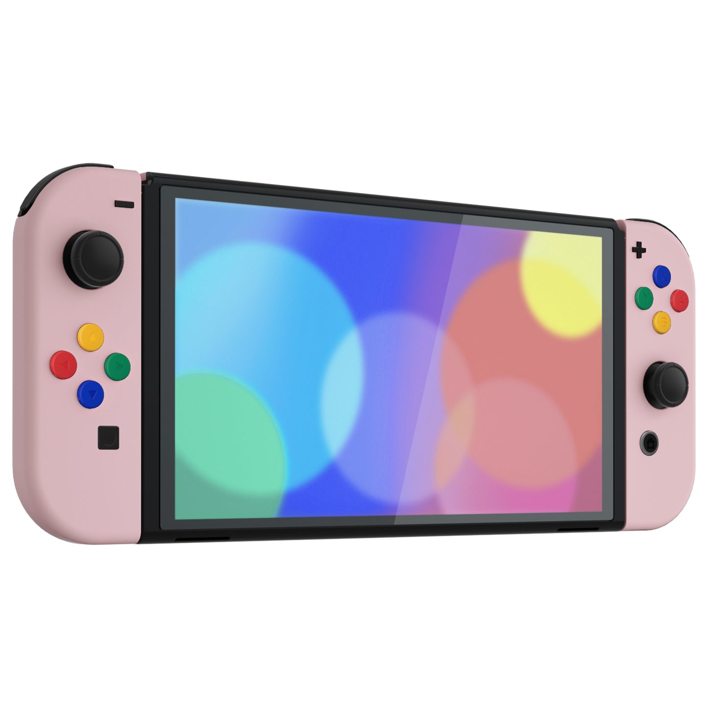 eXtremeRate Custom Replacement Full Set Shell with Buttons for Nintendo Switch OLED - Cherry Blossoms Pink