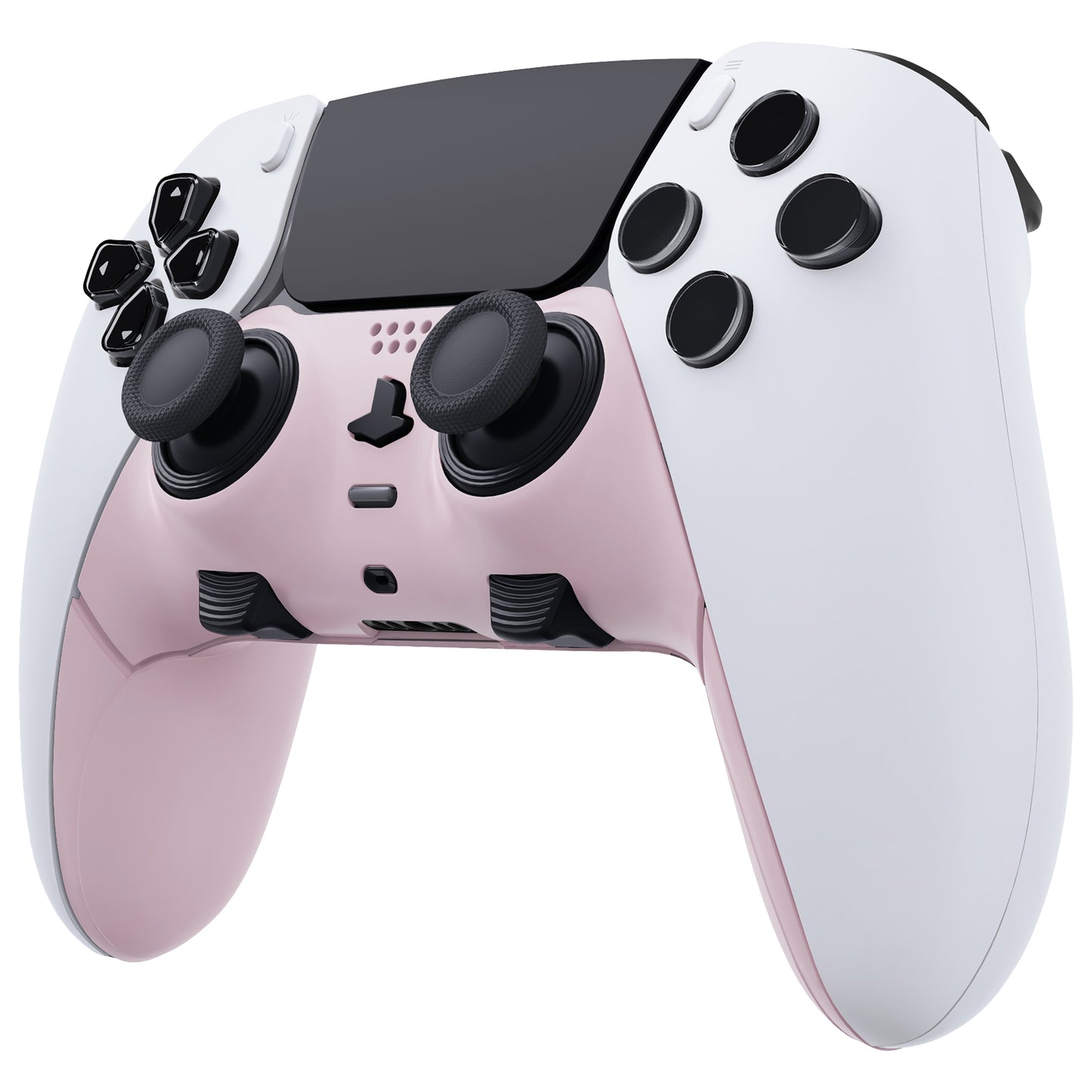 eXtremeRate Replacement Top Bottom Decorative Trim Shell Compatible with PS5 Edge Controller - Cherry Blossoms Pink