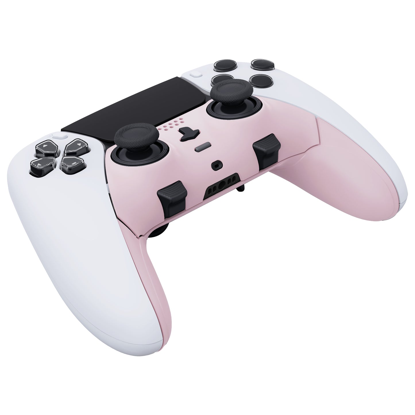 eXtremeRate Replacement Top Bottom Decorative Trim Shell Compatible with PS5 Edge Controller - Cherry Blossoms Pink