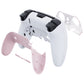 eXtremeRate Replacement Top Bottom Decorative Trim Shell Compatible with PS5 Edge Controller - Cherry Blossoms Pink