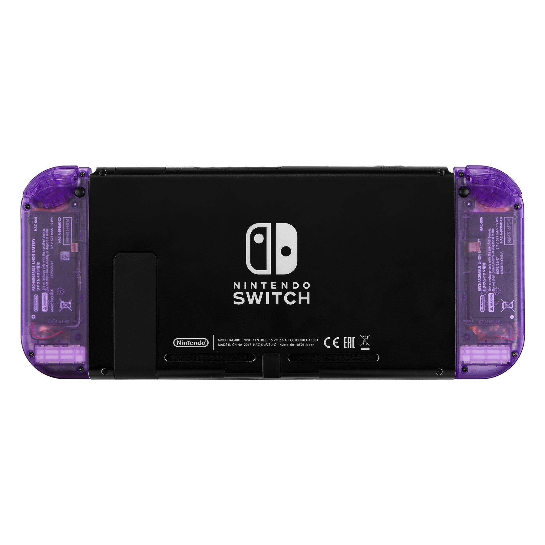 eXtremeRate Clear Atomic Purple for Joycon Handheld Controller Housing with  Full Buttons, Soft Touch DIY Replacement Shell Case for Joycon of NS Switch  & Switch OLED – Console Shell NOT Included –