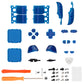 eXtremeRate Retail Clear Blue Replacement Full Set Buttons for Steam Deck Console - JESDM005