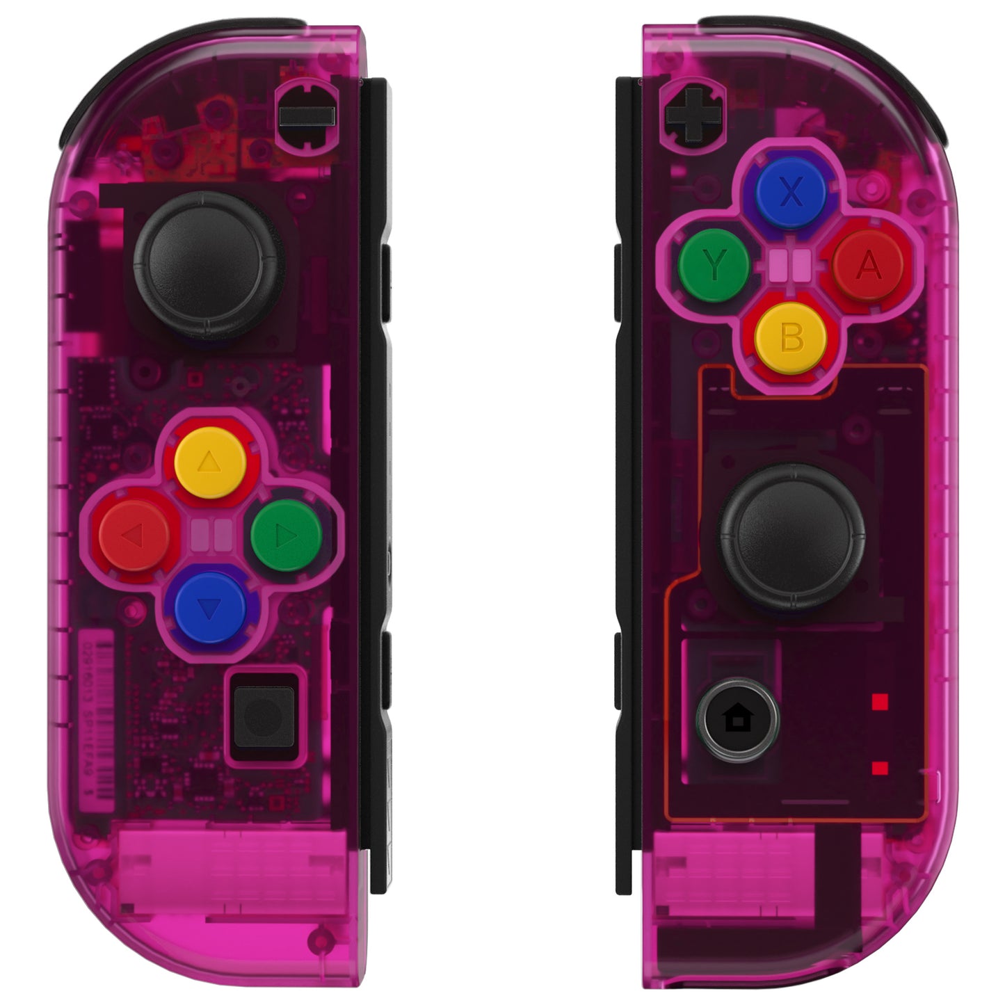 eXtremeRate Replacement Full Set Shell Case with Buttons for Joycon of NS Switch - Clear Candy Pink