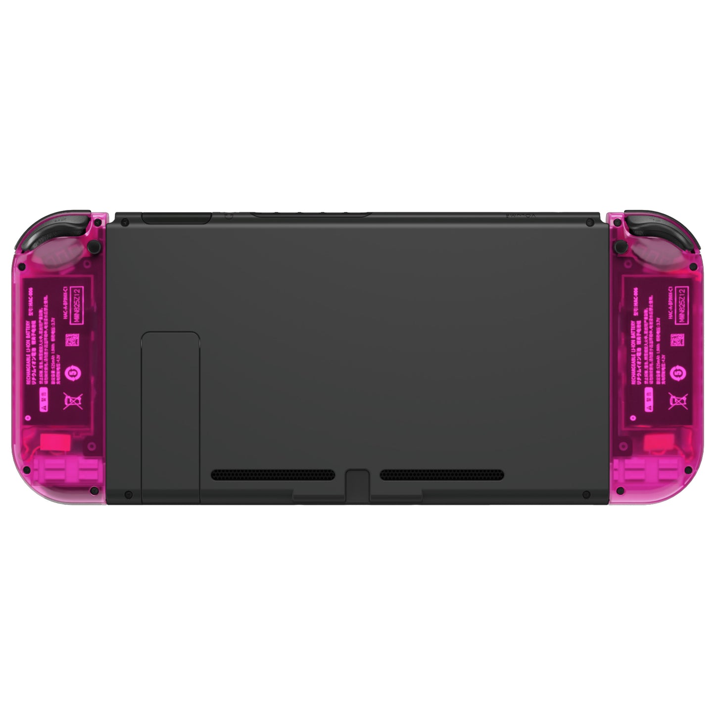 eXtremeRate Replacement Full Set Shell Case with Buttons for Joycon of NS Switch - Clear Candy Pink