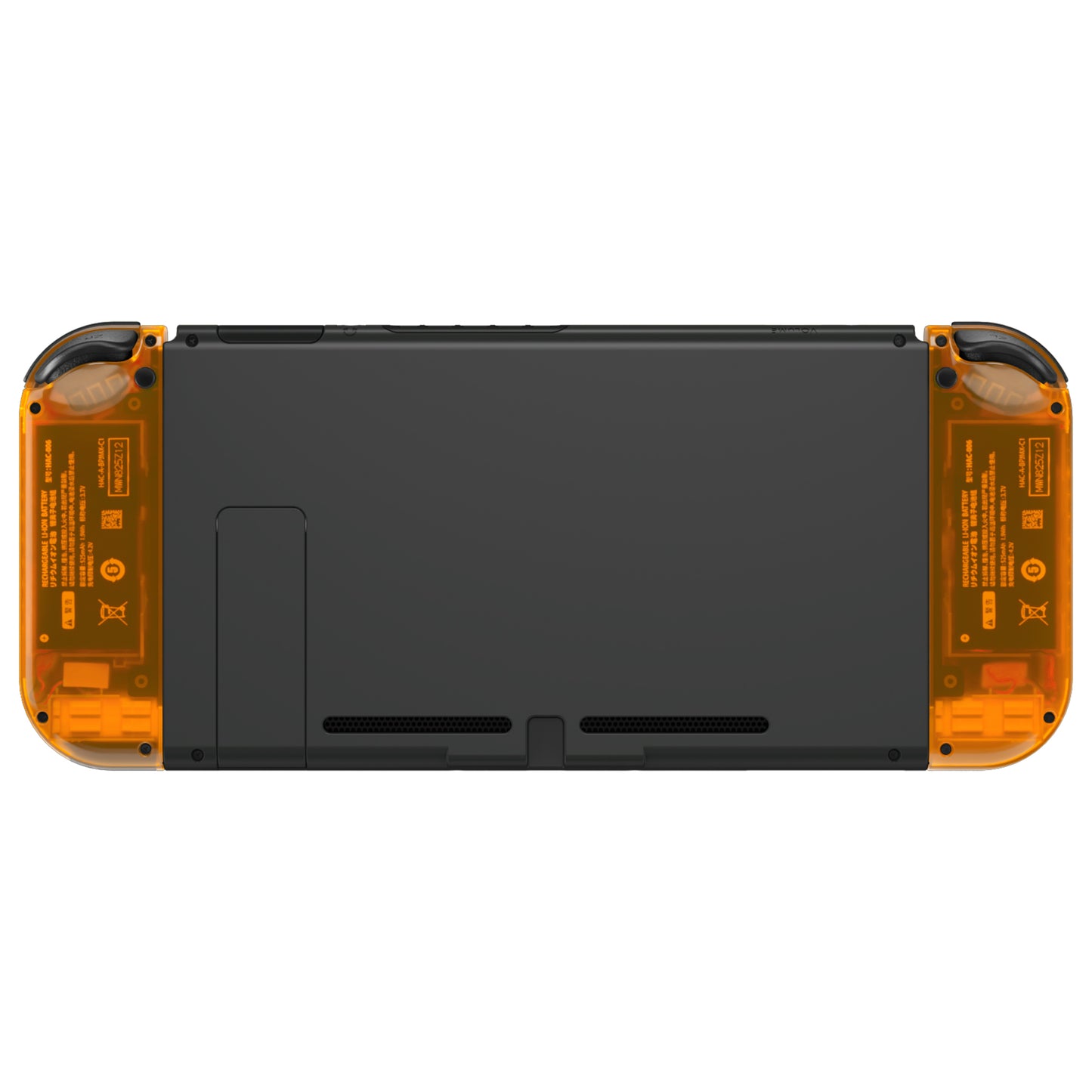 eXtremeRate Replacement Full Set Shell Case with Buttons for Joycon of NS Switch - Clear Orange