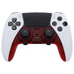 eXtremeRate Replacement Top Bottom Decorative Trim Shell Compatible with PS5 Edge Controller - Clear Red