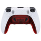 eXtremeRate Replacement Top Bottom Decorative Trim Shell Compatible with PS5 Edge Controller - Clear Red