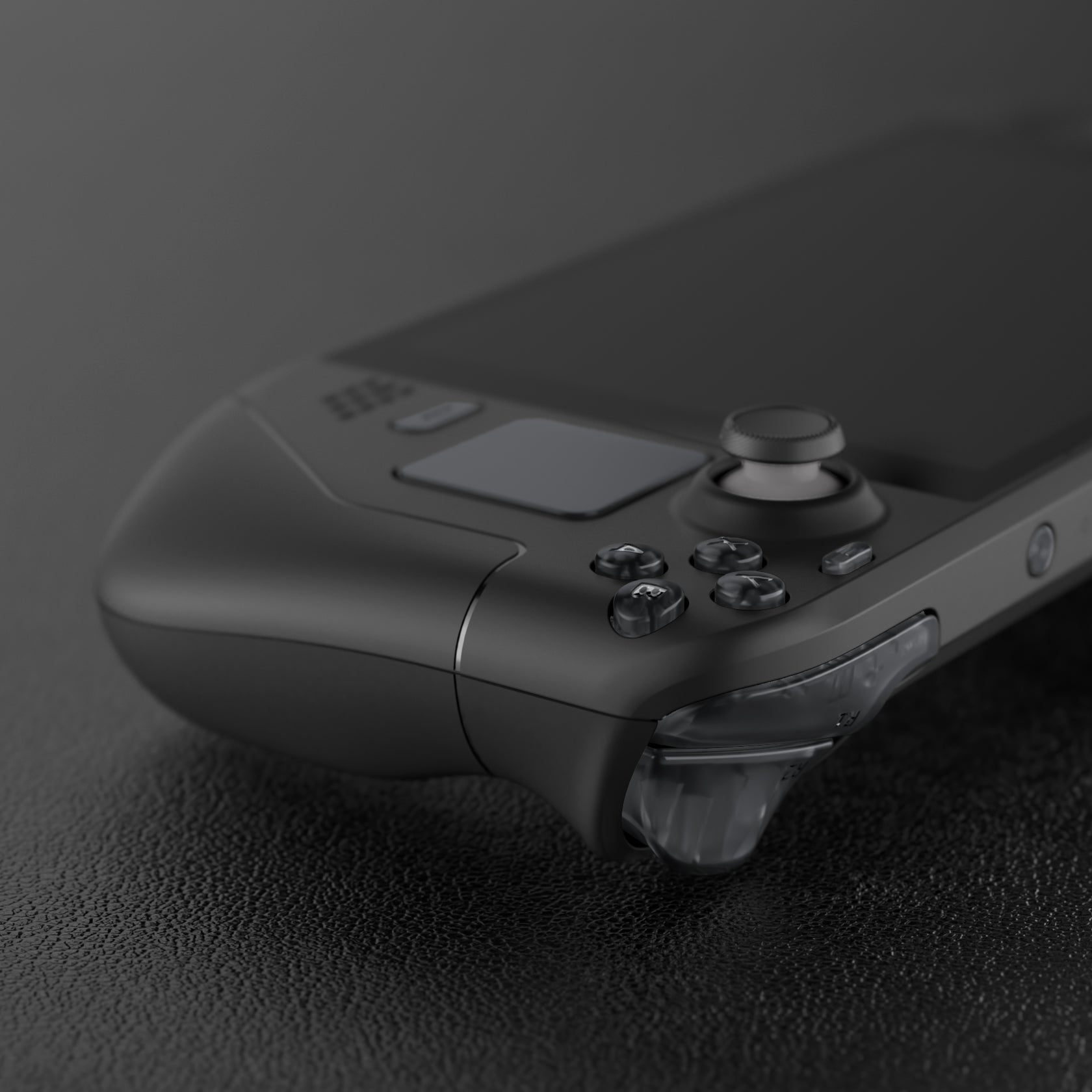 eXtremeRate Clear Slate Black Replacement Full Set Buttons for Steam Deck, DIY Custom ABXY Dpad