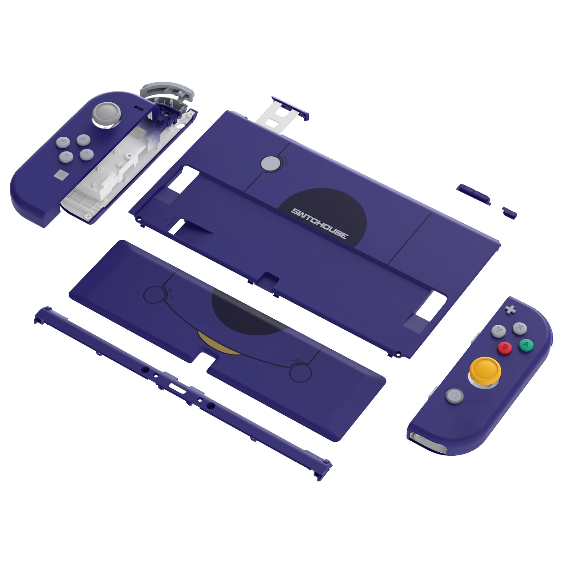 eXtremeRate Custom Replacement Full Set Shell with Buttons for Nintendo Switch OLED - Classic SwitchCube Style eXtremeRate