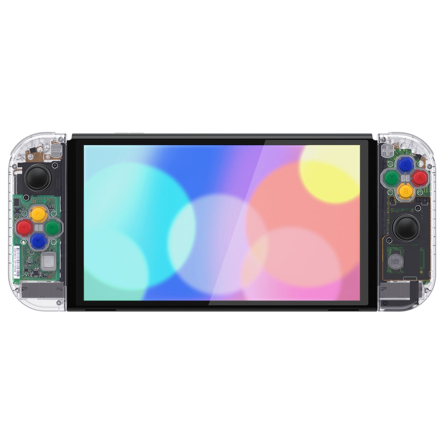 eXtremeRate Custom Replacement Full Set Shell with Buttons for Nintendo Switch OLED - Crystal Clear