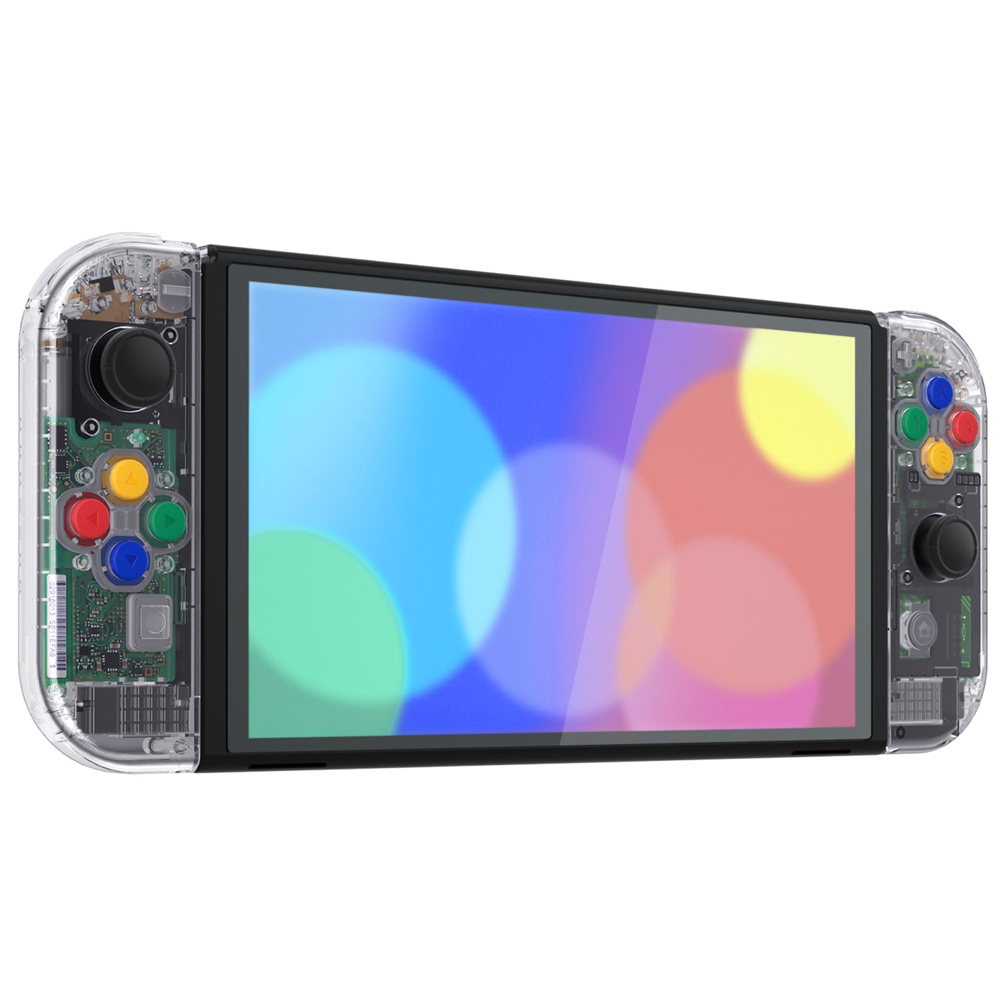 eXtremeRate Custom Replacement Full Set Shell with Buttons for Nintendo Switch OLED - Crystal Clear