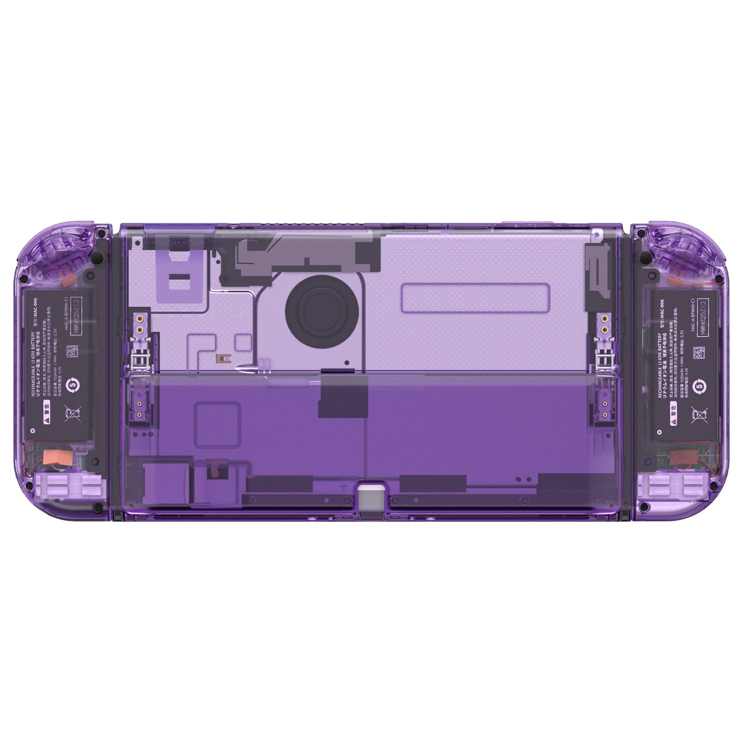 eXtremeRate Custom Replacement Full Set Shell with Buttons for Nintendo Switch OLED - Crystal Clear Atomic Purple eXtremeRate