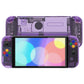 eXtremeRate Custom Replacement Full Set Shell with Buttons for Nintendo Switch OLED - Crystal Clear Atomic Purple eXtremeRate