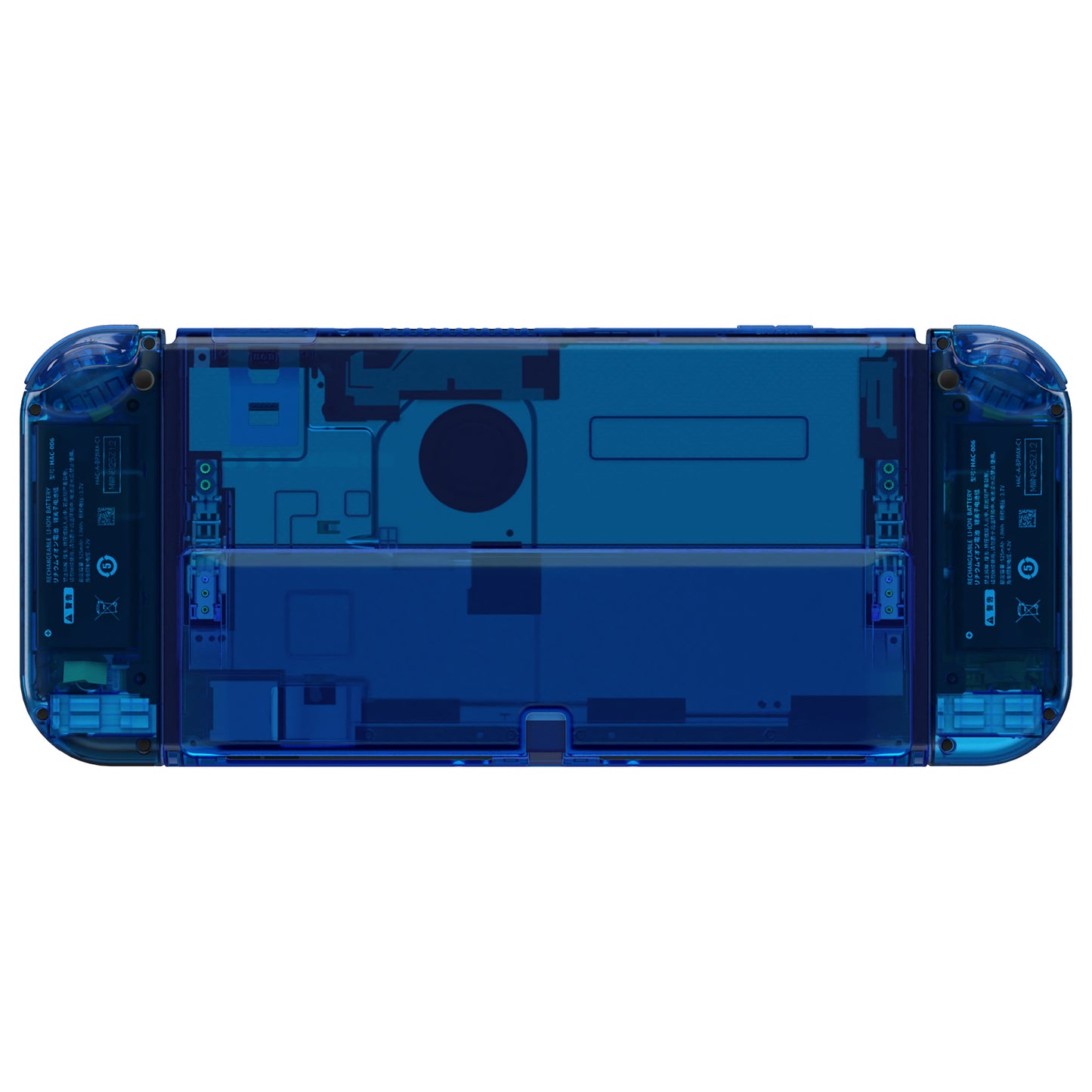 eXtremeRate Custom Replacement Full Set Shell with Buttons for Nintendo Switch OLED - Crystal Clear Blue