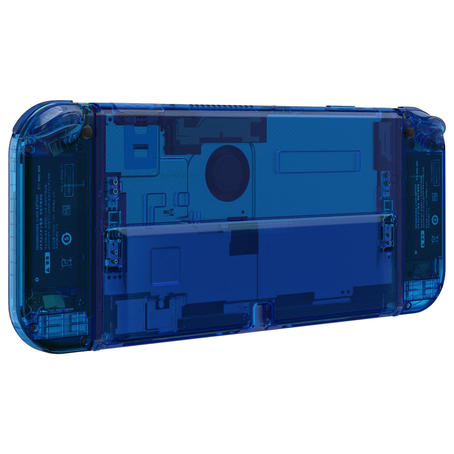 eXtremeRate Custom Replacement Full Set Shell with Buttons for Nintendo Switch OLED - Crystal Clear Blue