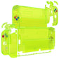 eXtremeRate Custom Replacement Full Set Shell with Buttons for Nintendo Switch OLED - Crystal Clear Lime Green