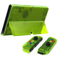 eXtremeRate Custom Replacement Full Set Shell with Buttons for Nintendo Switch OLED - Crystal Clear Lime Green