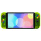 eXtremeRate Custom Replacement Full Set Shell with Buttons for Nintendo Switch OLED - Crystal Clear Lime Green