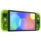 eXtremeRate Custom Replacement Full Set Shell with Buttons for Nintendo Switch OLED - Crystal Clear Lime Green