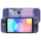 eXtremeRate Custom Replacement Full Set Shell with Buttons for Nintendo Switch OLED - Glitter Gradient Translucent Bluebell