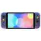 eXtremeRate Custom Replacement Full Set Shell with Buttons for Nintendo Switch OLED - Glitter Gradient Translucent Bluebell