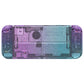 eXtremeRate Custom Replacement Full Set Shell with Buttons for Nintendo Switch OLED - Glitter Gradient Translucent Bluebell & Blue