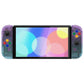 eXtremeRate Custom Replacement Full Set Shell with Buttons for Nintendo Switch OLED - Glitter Gradient Translucent Bluebell & Blue