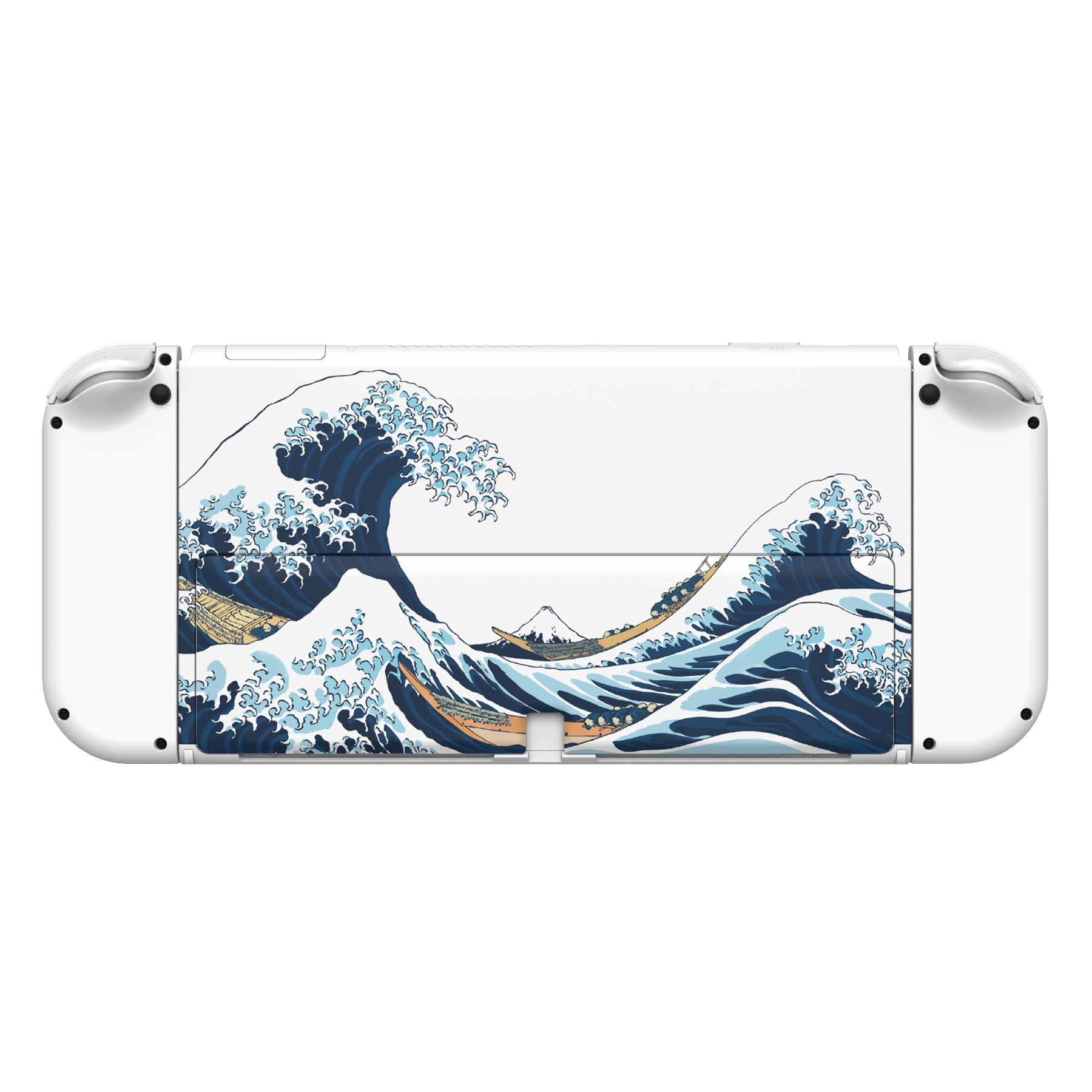 eXtremeRate Custom Replacement Full Set Shell with Buttons for Nintendo Switch OLED - The Great Wave Off Kanagawa eXtremeRate