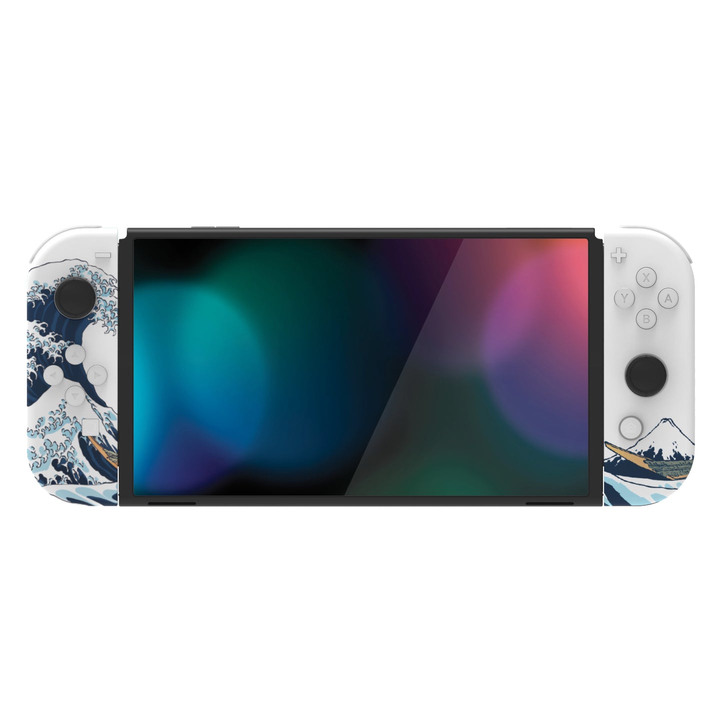 eXtremeRate Custom Replacement Full Set Shell with Buttons for Nintendo Switch OLED - The Great Wave Off Kanagawa eXtremeRate